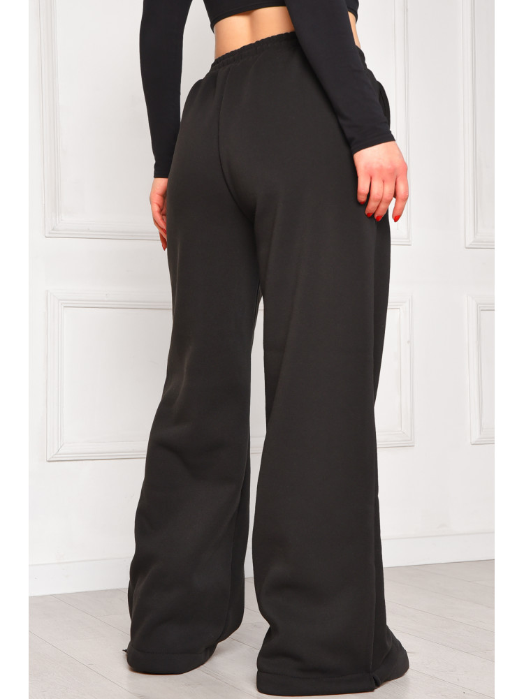 Спортивні жіночі штани на флісі чорного кольору 1835 208602C