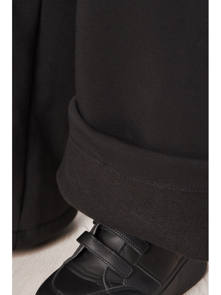 Спортивні жіночі штани на флісі чорного кольору 1835 208602C