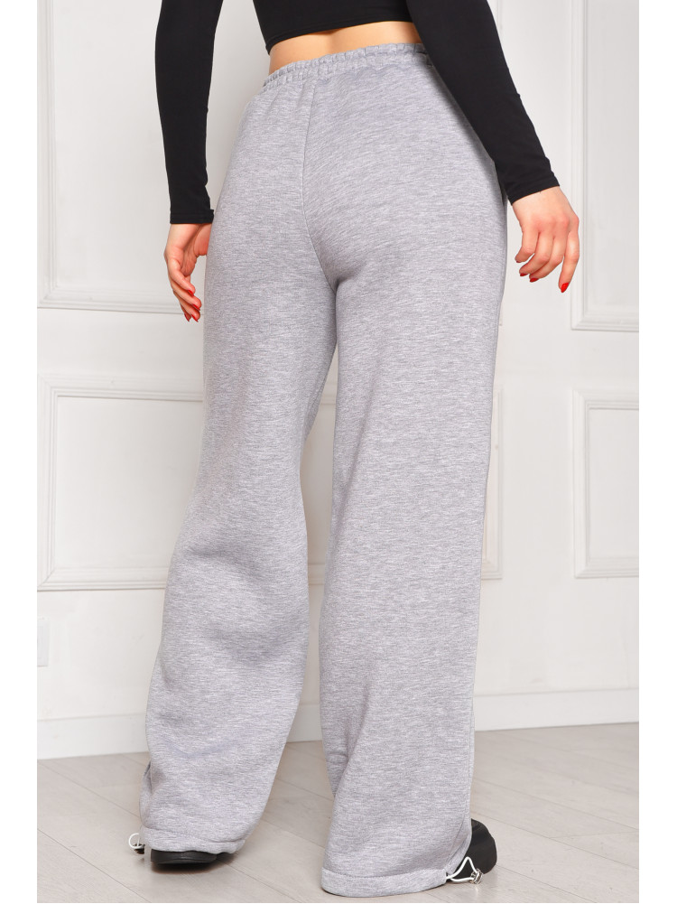 Спортивные штаны женские на флисе серого цвета 1835 208611C