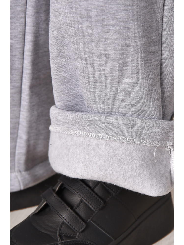 Спортивные штаны женские на флисе серого цвета 1835 208611C