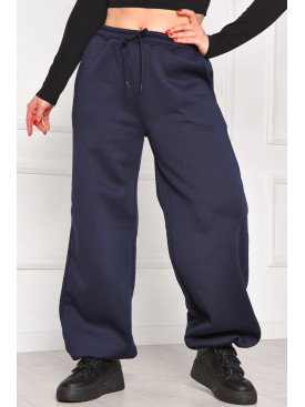 Спортивні жіночі штани на флісі темно-синього кольору 1835 208612C