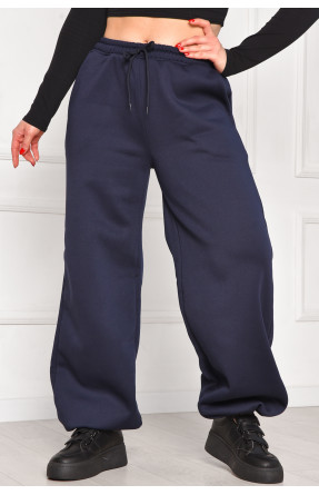 Спортивні жіночі штани на флісі темно-синього кольору 1835 208612C