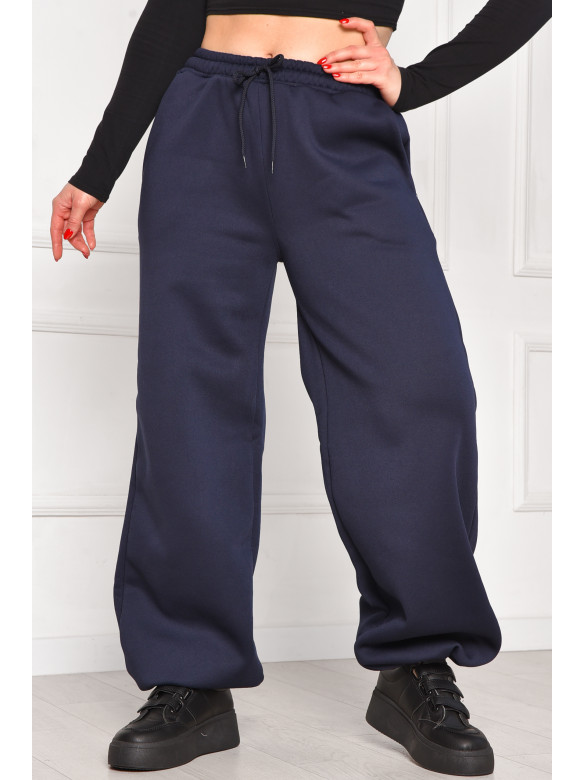 Спортивні жіночі штани на флісі темно-синього кольору 1835 208612C
