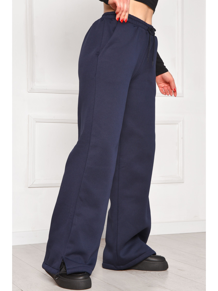 Спортивні жіночі штани на флісі темно-синього кольору 1835 208612C