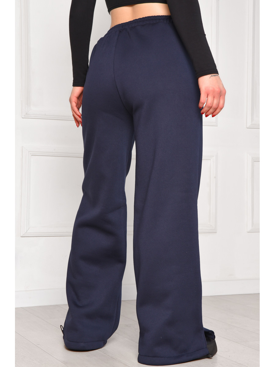Спортивні жіночі штани на флісі темно-синього кольору 1835 208612C