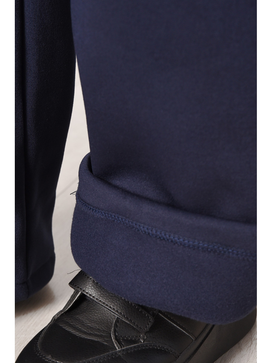 Спортивні жіночі штани на флісі темно-синього кольору 1835 208612C