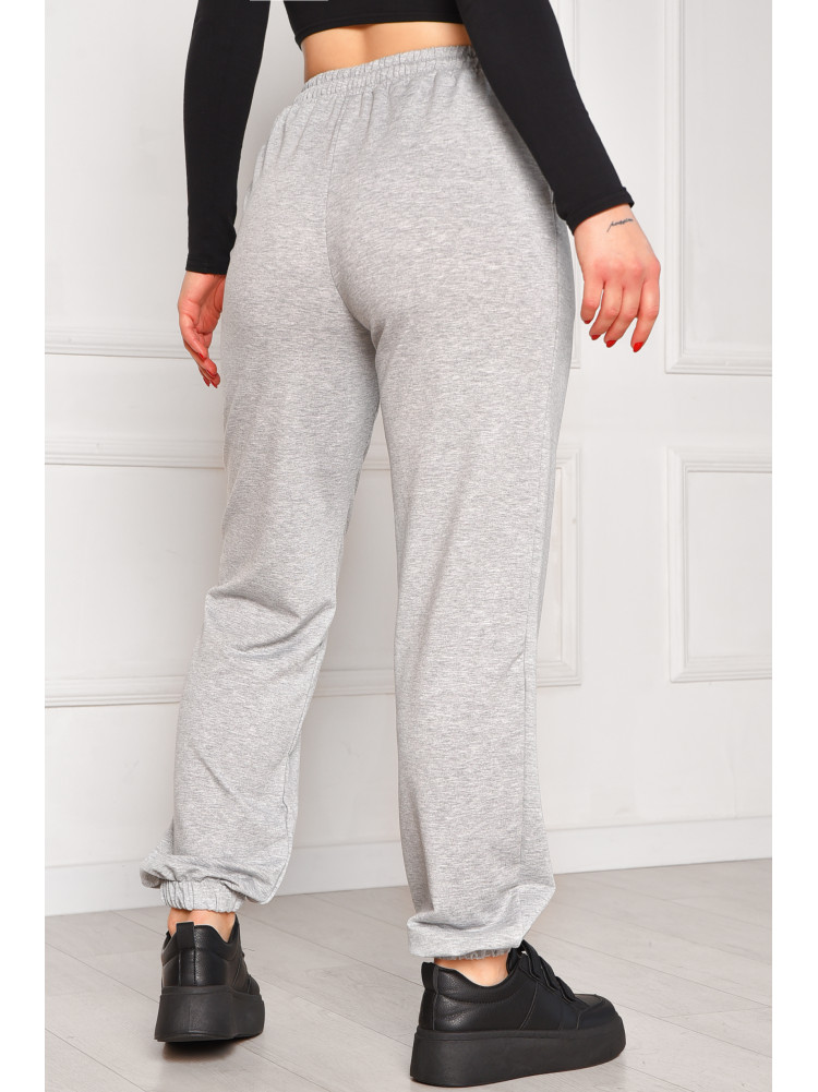 Спортивные штаны женские однотонные тёмно-серого цвета 448 208613C