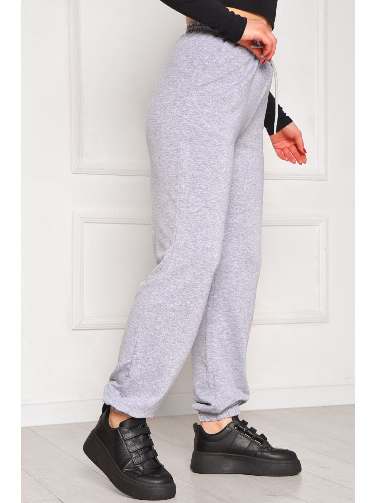 Спортивные штаны женские однотонные серого цвета 448 208614C