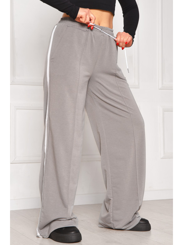 Спортивные штаны женские однотонные серого цвета 1728 208619C