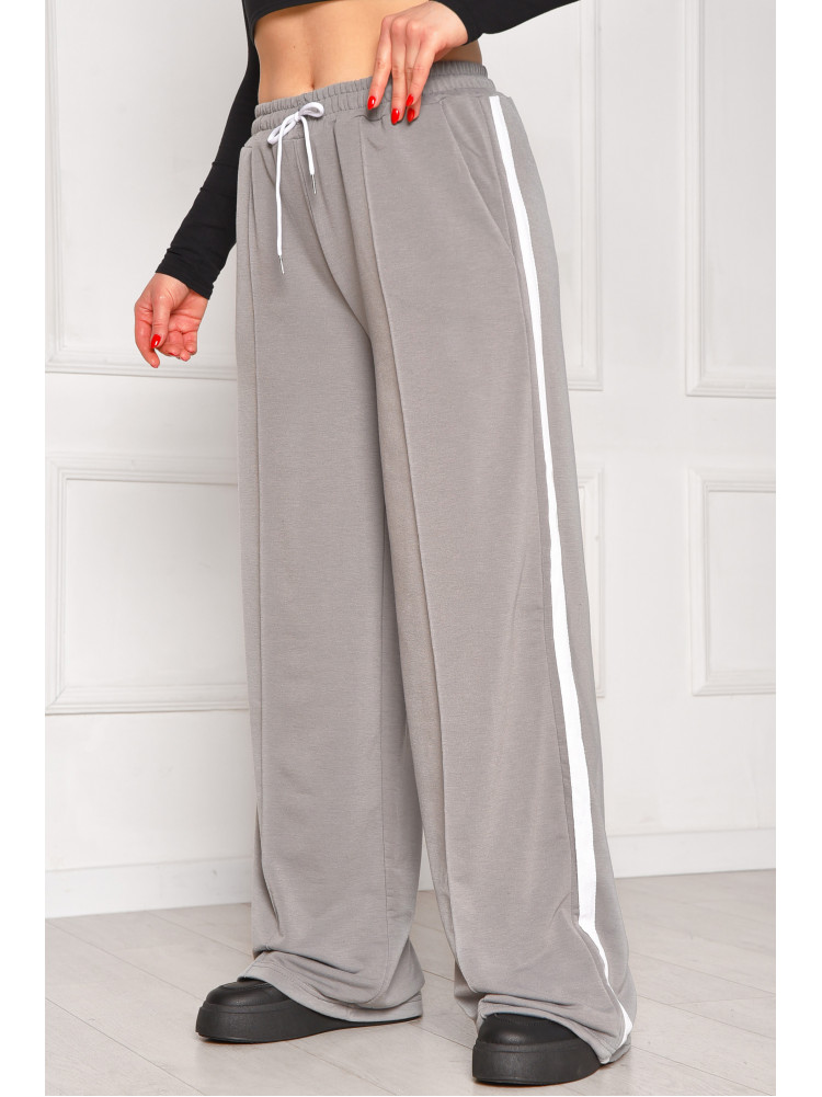 Спортивные штаны женские однотонные серого цвета 1728 208619C