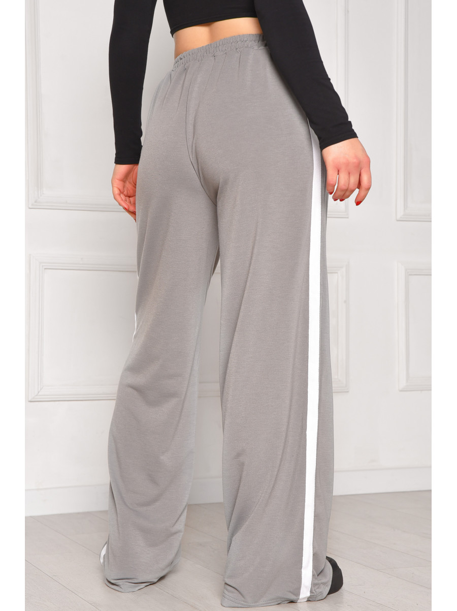 Спортивные штаны женские однотонные серого цвета 1728 208619C