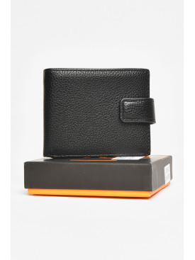 Гаманець чоловічий з екошкіри чорного кольору 209-2 208625C