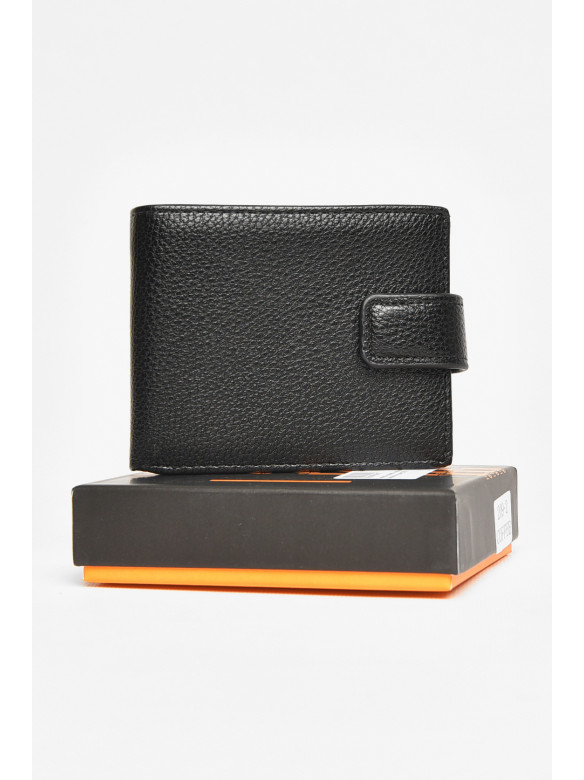 Гаманець чоловічий з екошкіри чорного кольору 209-2 208625C