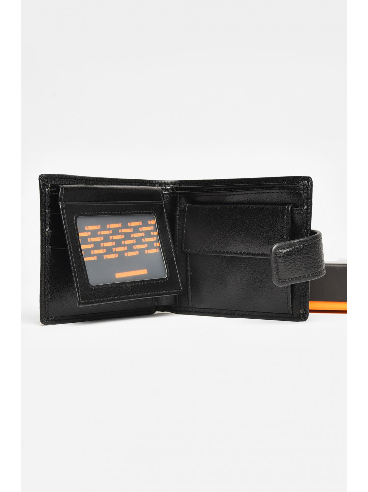Гаманець чоловічий з екошкіри чорного кольору 209-2 208625C