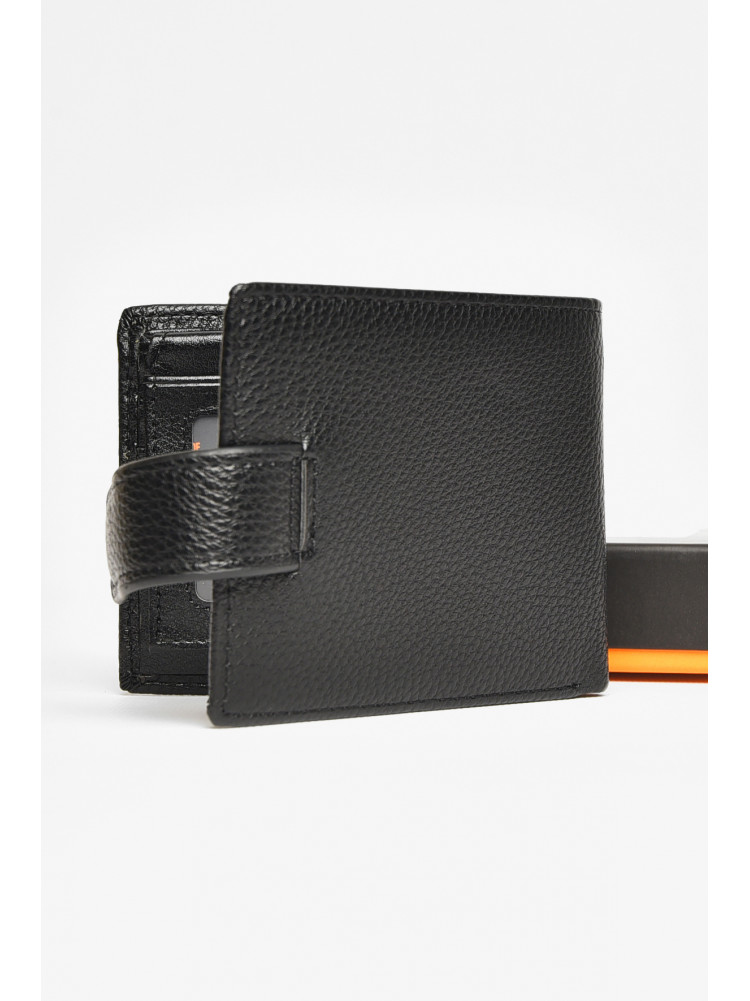 Гаманець чоловічий з екошкіри чорного кольору 209-2 208625C