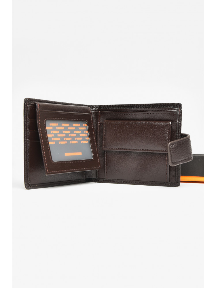 Гаманець чоловічий з екошкіри коричневого кольору 209-2 208626C