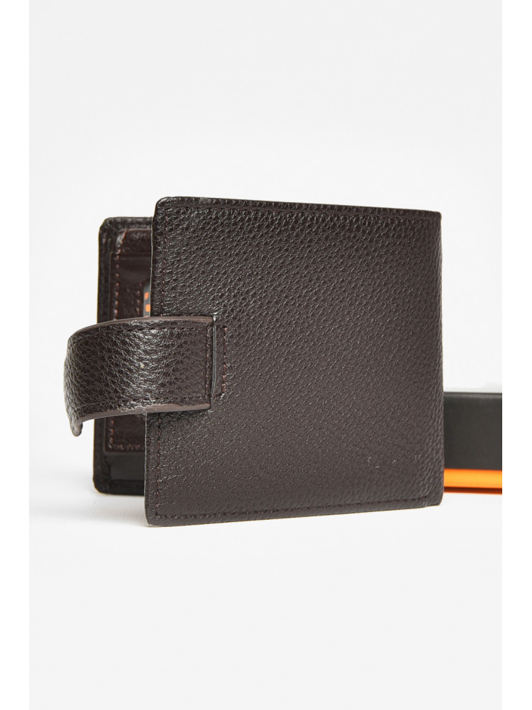 Гаманець чоловічий з екошкіри коричневого кольору 209-2 208626C