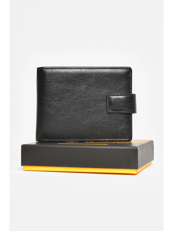 Гаманець чоловічий з екошкіри чорного кольору 538-а 208628C