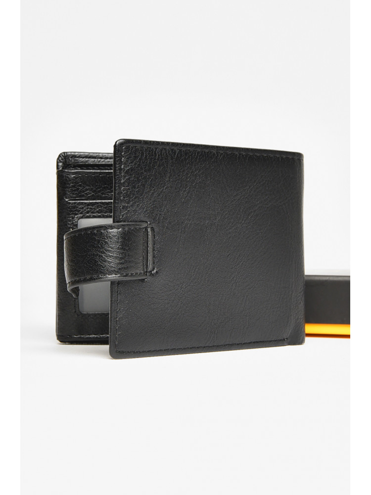 Гаманець чоловічий з екошкіри чорного кольору 538-а 208628C