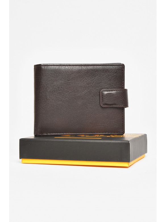 Гаманець чоловічий з екошкіри коричневого кольору 538-а 208629C