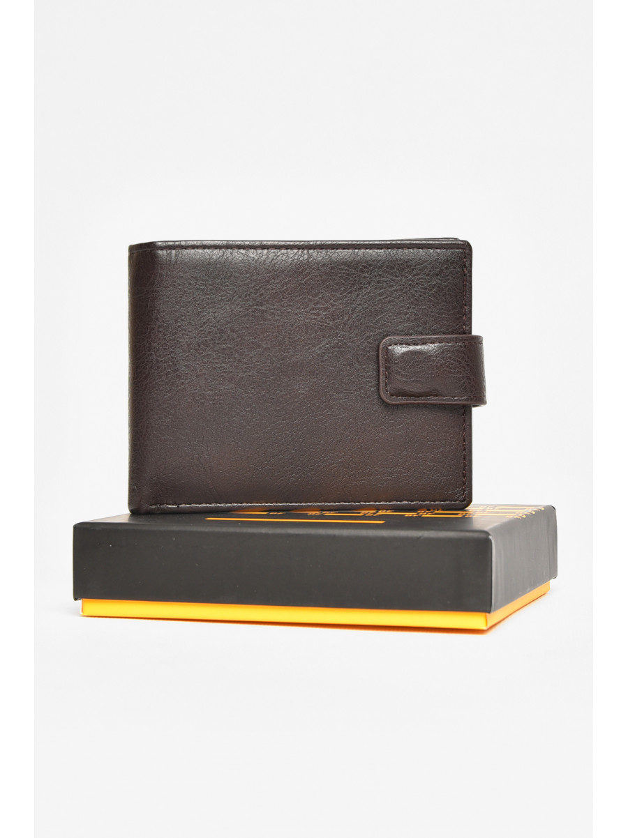Гаманець чоловічий з екошкіри коричневого кольору 538-а 208629C
