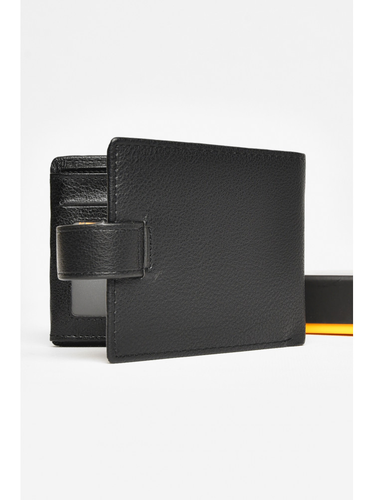 Гаманець чоловічий з екошкіри чорного кольору 538-D 208630C