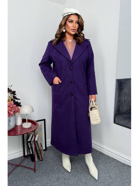 Пальто жіноче демісезонне напівбатальне бордового кольору 7858 208636C