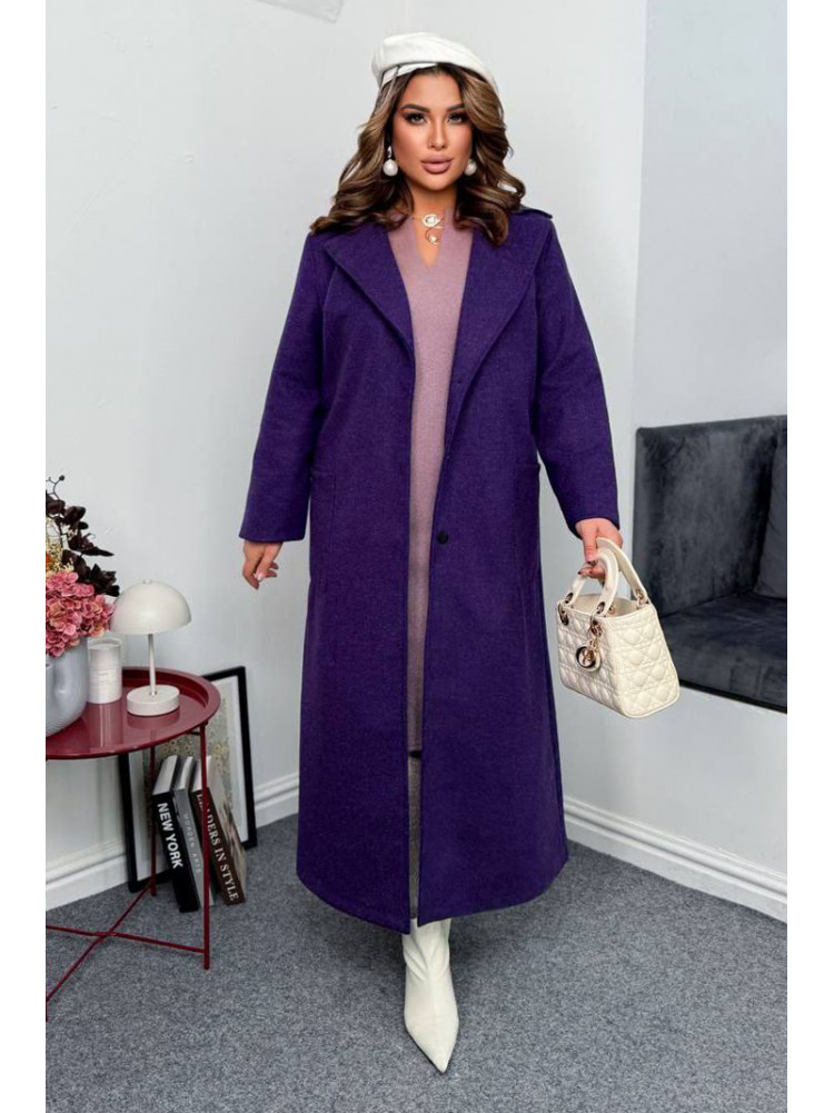 Пальто жіноче демісезонне напівбатальне бордового кольору 7858 208636C