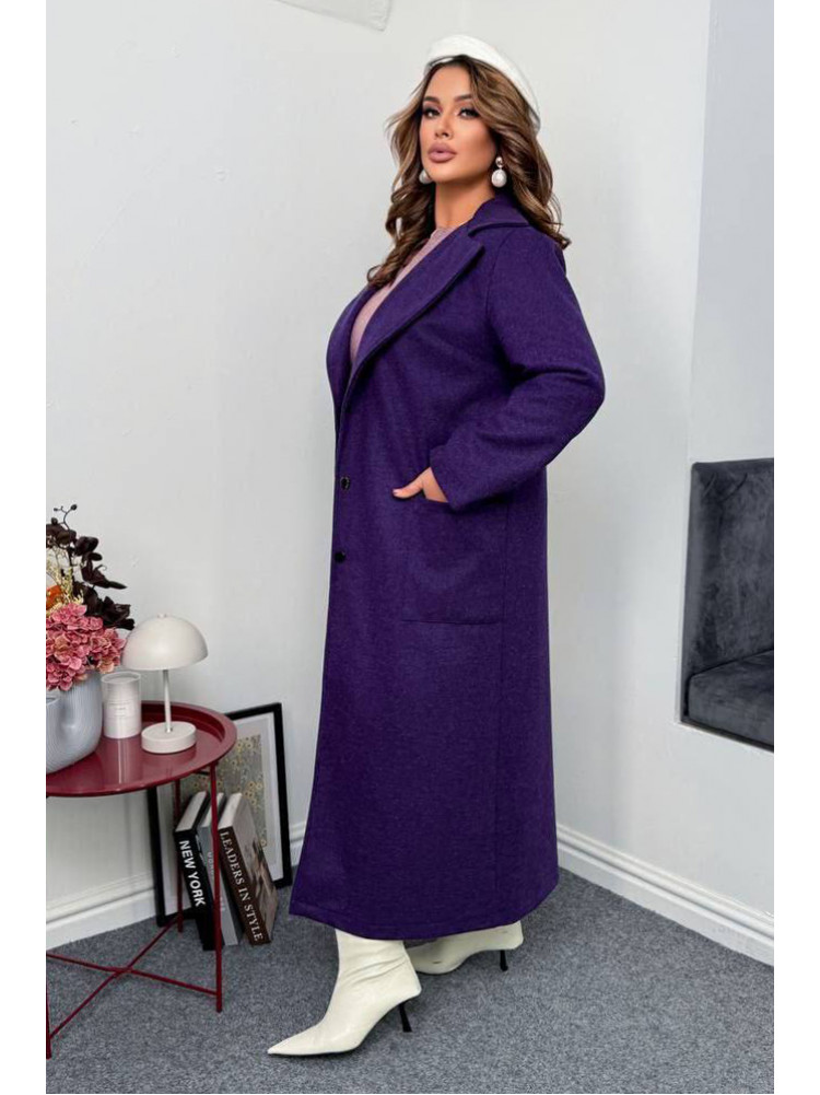 Пальто жіноче демісезонне напівбатальне бордового кольору 7858 208636C