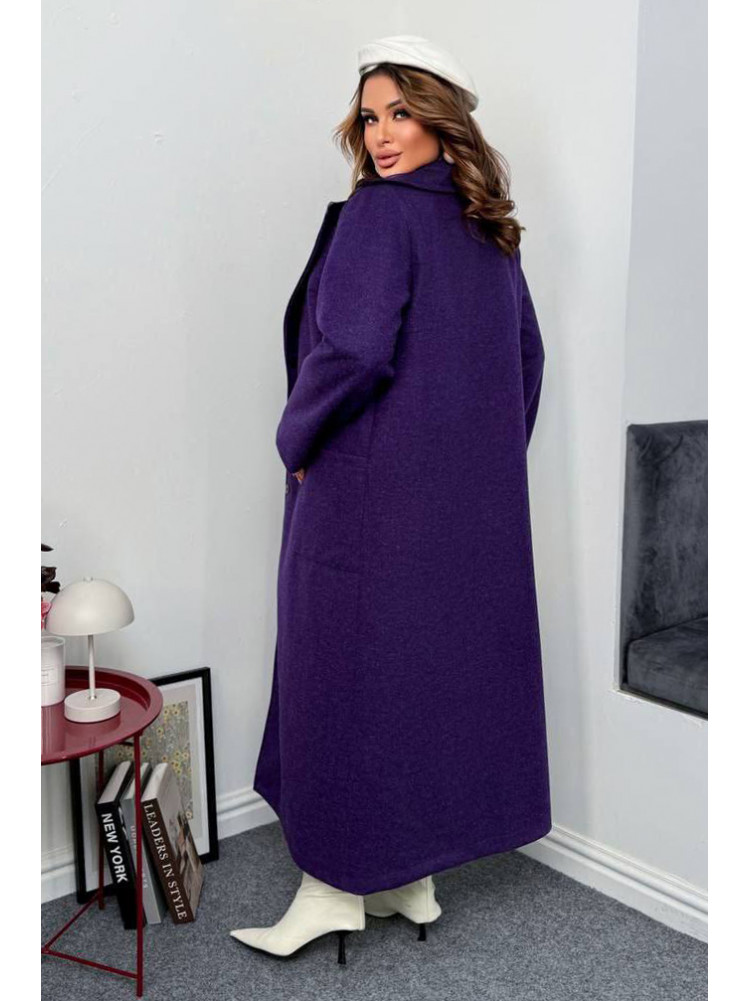 Пальто жіноче демісезонне напівбатальне бордового кольору 7858 208636C