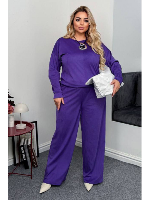 Костюм жіночий напівбатальний фіолетового кольору 7854 208639C