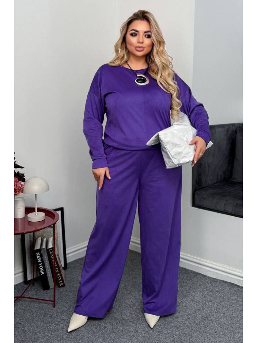 Костюм жіночий напівбатальний фіолетового кольору 7854 208639C