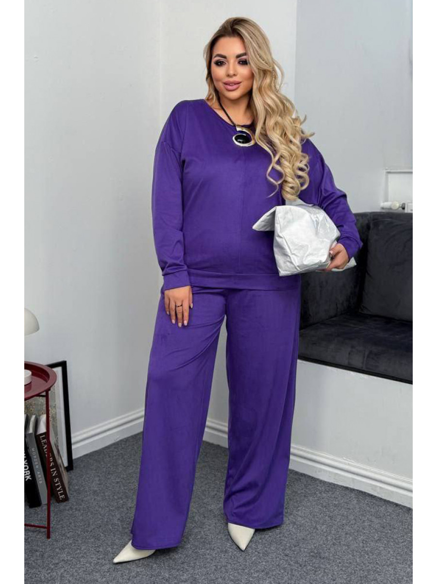Костюм жіночий напівбатальний фіолетового кольору 7854 208639C