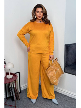 Костюм жіночий напівбатальний гірчичного кольору 7854 208640C