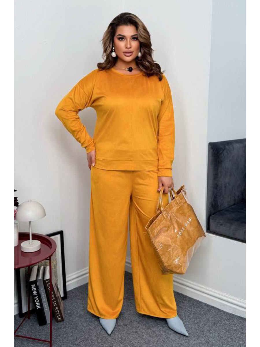 Костюм жіночий напівбатальний гірчичного кольору 7854 208640C