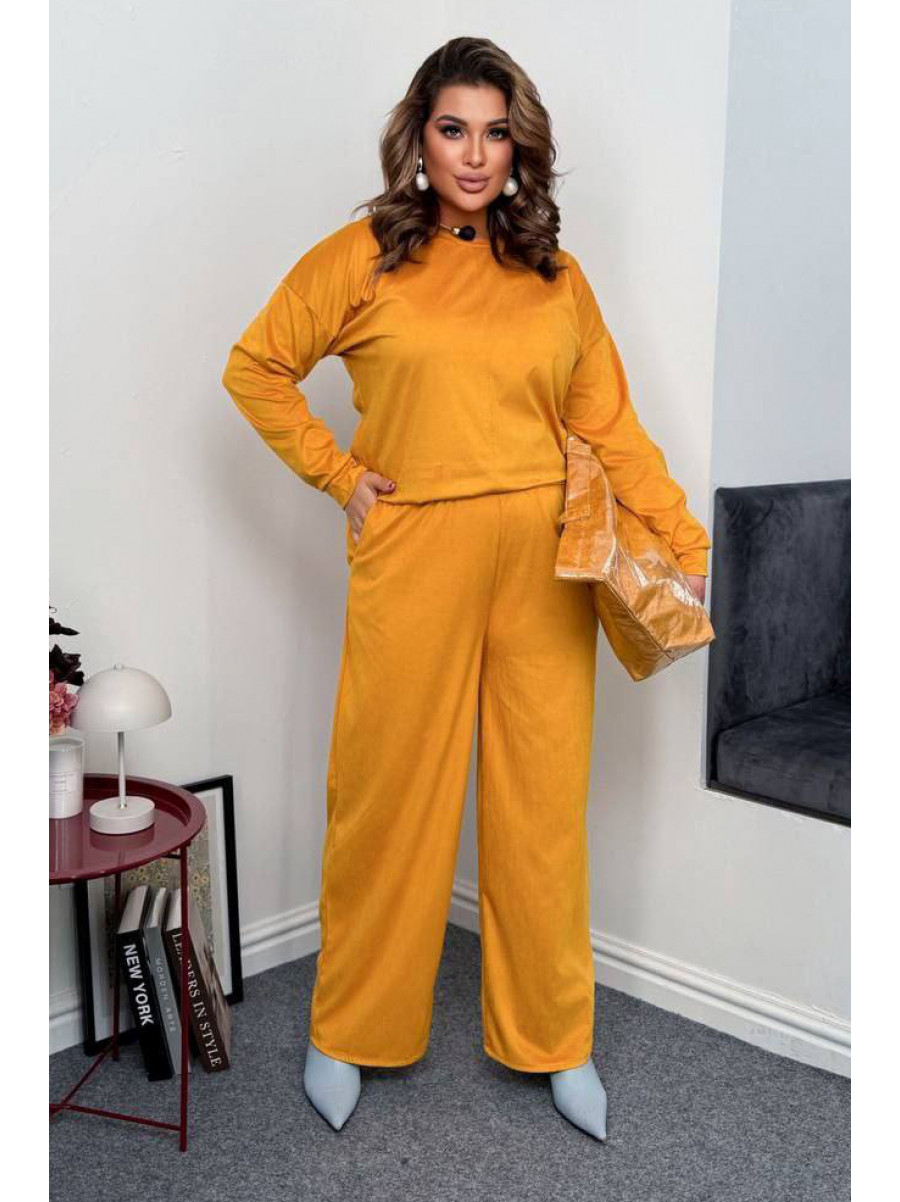 Костюм жіночий напівбатальний гірчичного кольору 7854 208640C