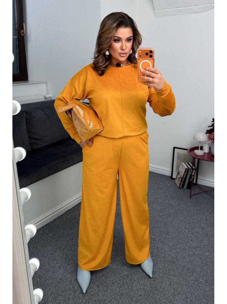 Костюм жіночий напівбатальний гірчичного кольору 7854 208640C