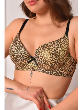 Бюстгальтер жіночий чорного кольору з принтом чашка С 12892 208643C