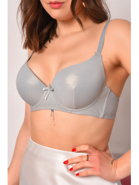 Бюстгальтер женский серого цвета чашка С 12892 208646C