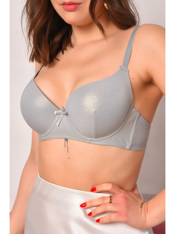 Бюстгальтер женский серого цвета чашка С 12892 208646C