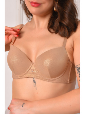 Бюстгальтер жіночий бежевого кольору чашка В 12963В 208652C