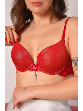 Бюстгальтер женский красного цвета чашка В 12876 208653C Бюстгальтер женский красного цвета чашка В 12876 208653C