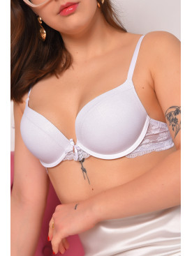 Бюстгальтер жіночий білого кольору чашка В 12876 208657C