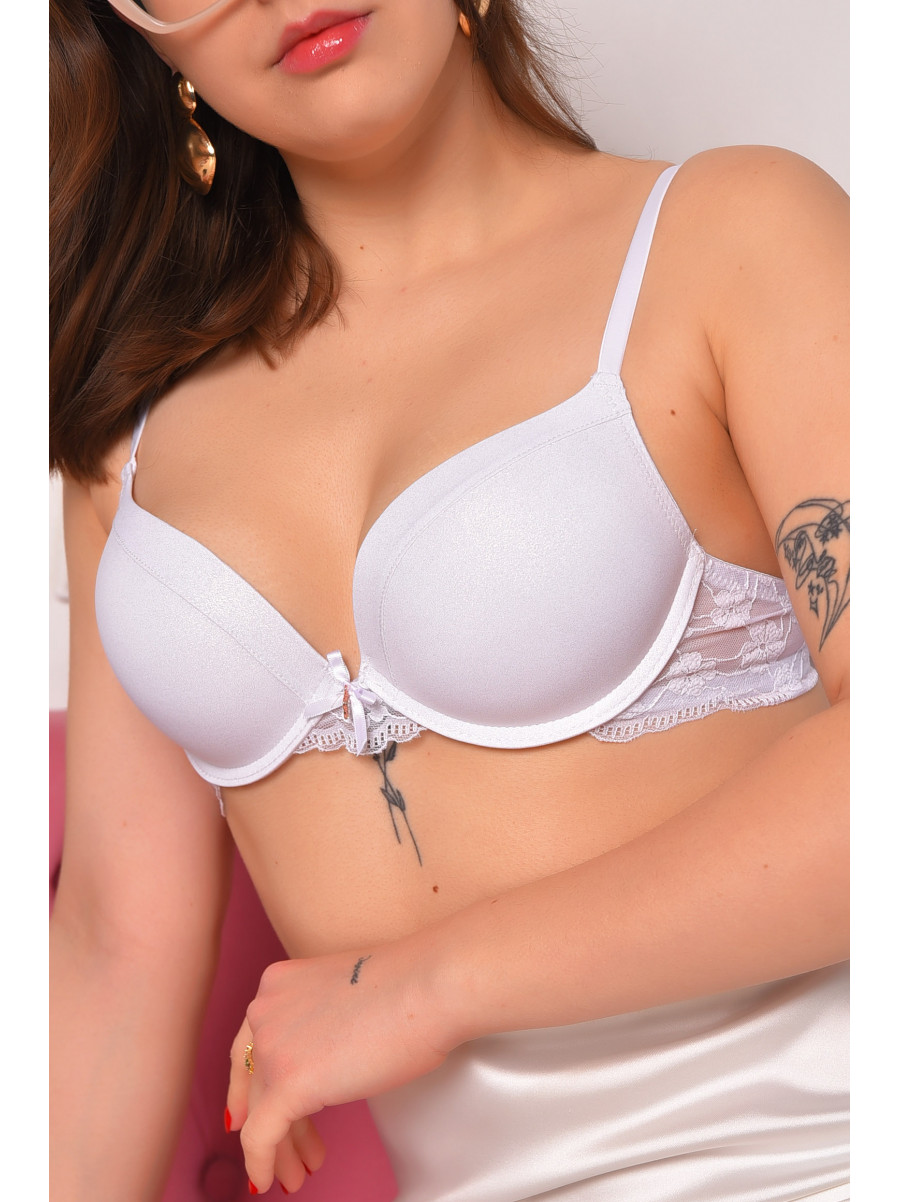 Бюстгальтер жіночий білого кольору чашка В 12876 208657C