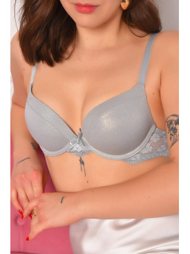 Бюстгальтер женский серого цвета чашка С 12977С 208662C