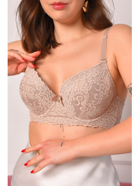 Бюстгальтер жіночий бежевого кольору чашка С 5115 208673C