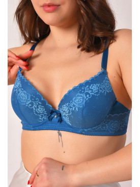 Бюстгальтер женский тёмно-бирюзового цвета чашка В 5122 208676C