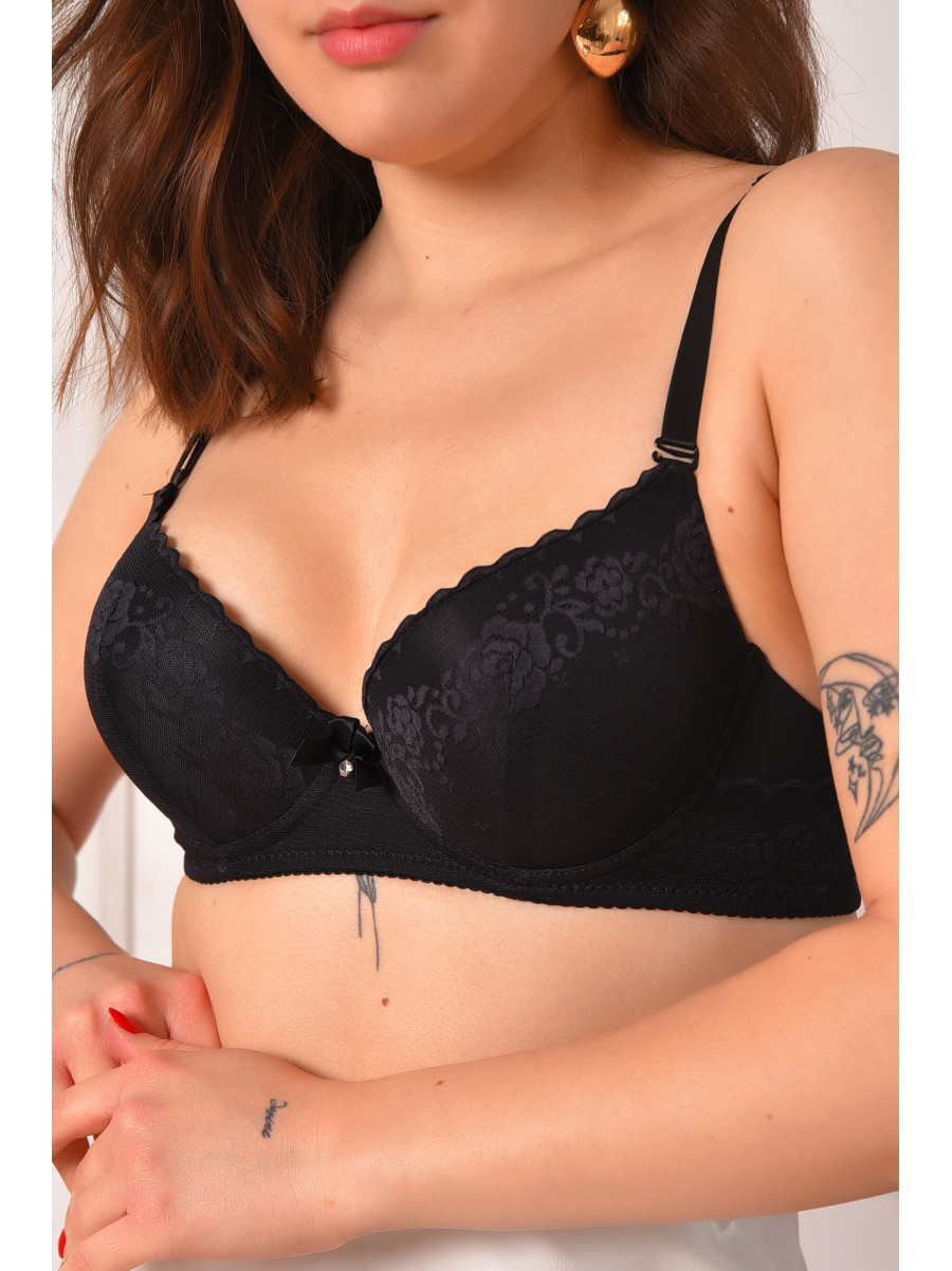 Бюстгальтер жіночий чорного кольору чашка В 5122 208677C