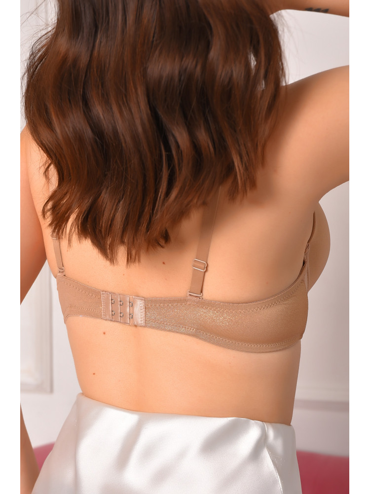 Бюстгальтер жіночий бежевого кольору чашка С 12963В 208687C