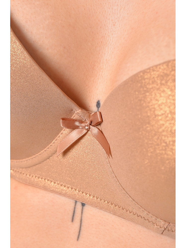 Бюстгальтер жіночий бежевого кольору чашка С 12963В 208687C